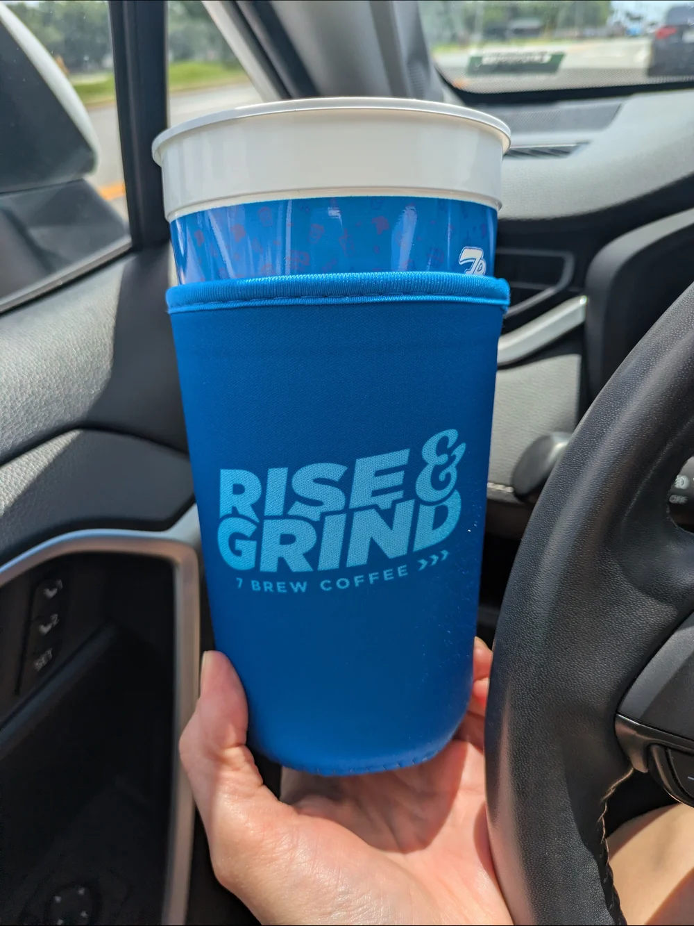7 Brew Swag, Limited Edition Blue Neoprene Koozie With Cup - 2026